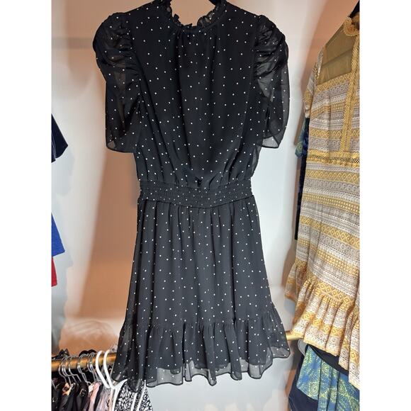 MSK PETITES Womens Black Lined Pullover Pouf Sleeve Short Dress Petites PM - Picture 8 of 10